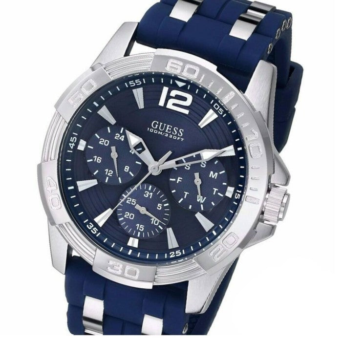 Guess Oasis Multifunction Blue Dial Two Tone Steel Strap Watch for Men- W0366G2 Buy Now By Guess