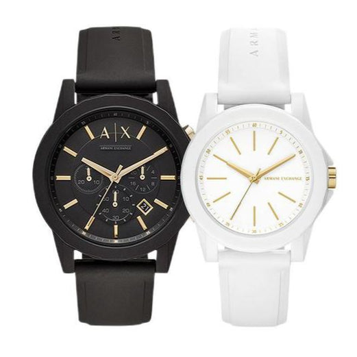 Armani Exchange Outerbanks Chronograph Black Dial Black Steel Strap Watch For Men - AX7105 Buy Now By Armani Exchange