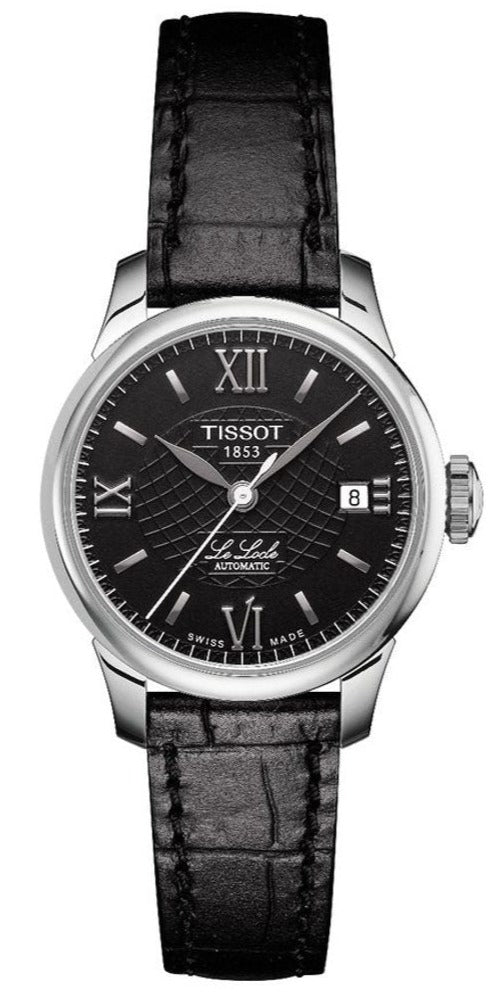 Tissot Le Locle Automatic Lady Black Dial Black Leather Strap Watch for Women - T41.1.123.57 Buy Now By Tissot