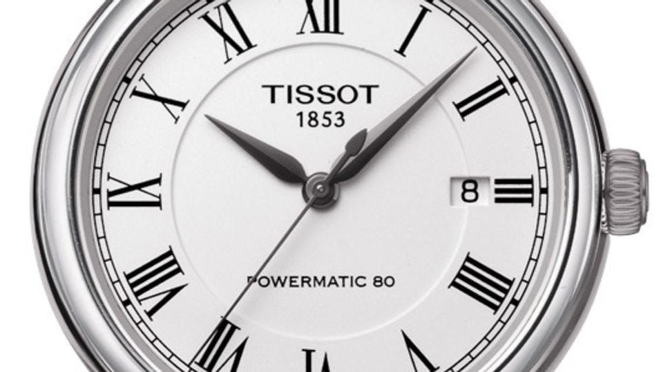 Tissot Carson Powermatic 80 White Dial Black Leather Strap Watch For Men - T085.407.16.013.00 Buy Now By Tissot