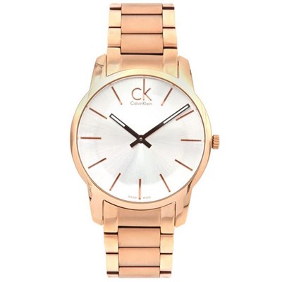 Calvin Klein City White Dial Rose Gold Steel Strap Watch for Men - K2G21646 Buy Now By Calvin Klein