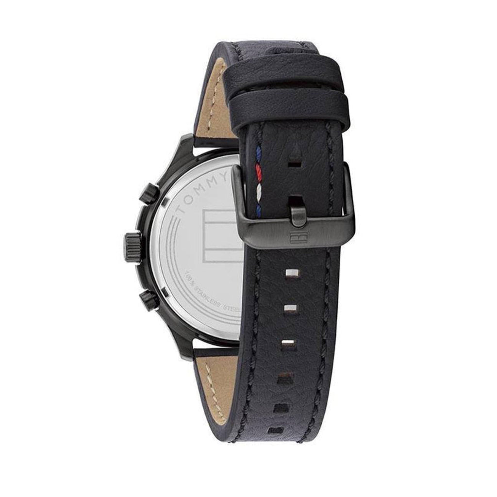 Tommy Hilfiger Asher Chronograph Black Dial Black Leather Strap Watch For Men - 1791854 Buy Now By Tommy Hilfiger