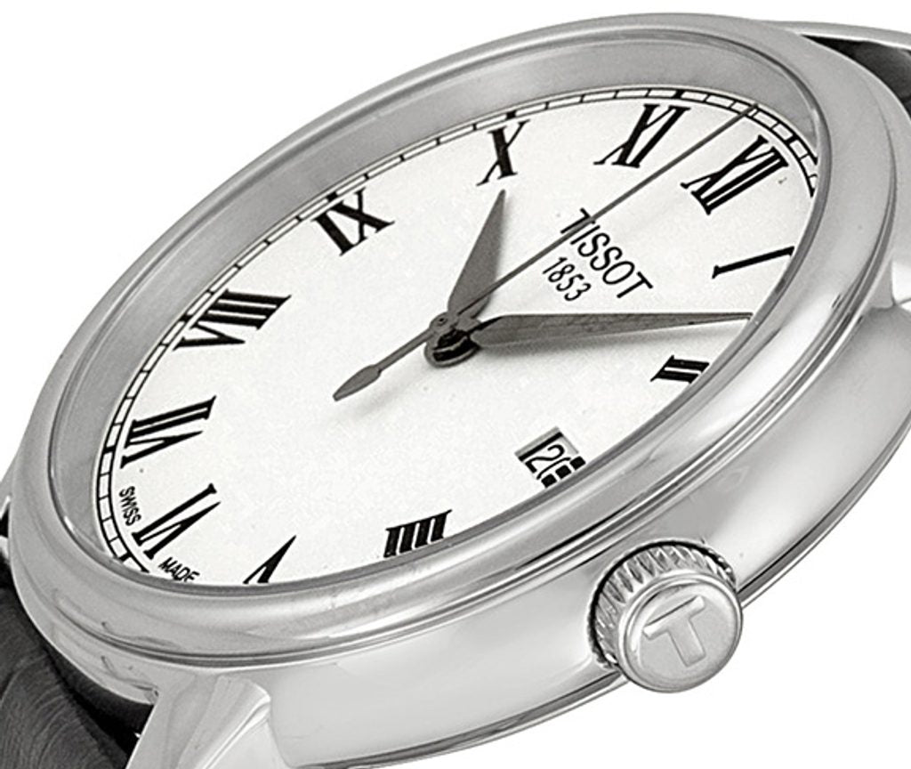 Tissot T Classic Carson White Dial Black Leather Strap Watch for Men - T085.410.16.013.00 Buy Now By Tissot