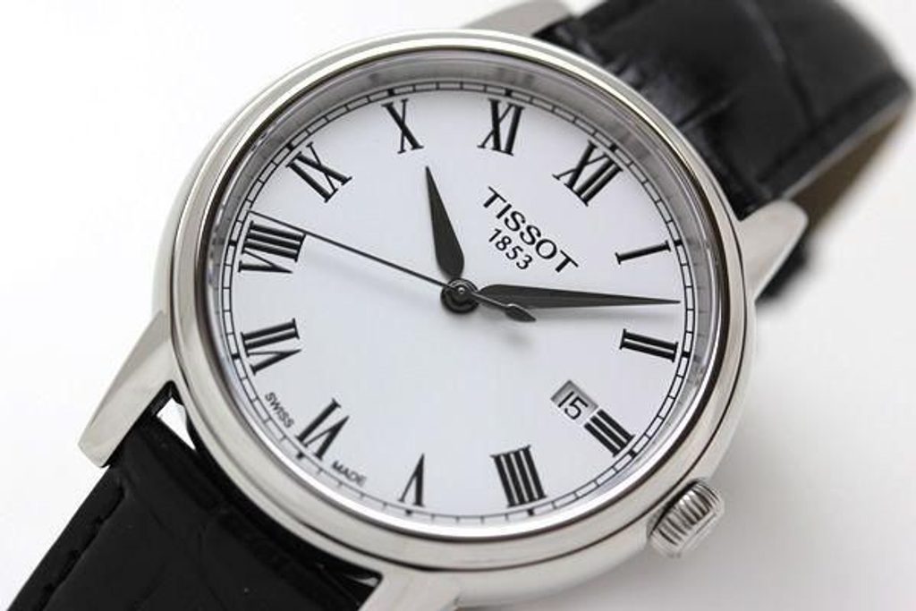 Tissot T Classic Carson White Dial Black Leather Strap Watch for Men - T085.410.16.013.00 Buy Now By Tissot