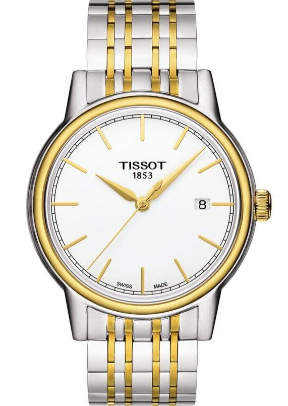Tissot T Classic Carson Quartz White Dial Two Tone Steel Strap Watch for Men - T085.410.22.011.00 Buy Now By Tissot