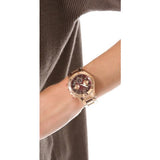 Marc Jacobs Rock Chronograph Mother of Pearl Red Dial Rose Gold Steel Strap Unisex Watch - MBM3251 Buy Now By Marc Jacobs