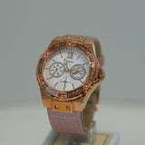 Guess Limelight Quartz Analog White Dial Pink Leather Strap Watch For Women - W0775l3 Buy Now By Guess
