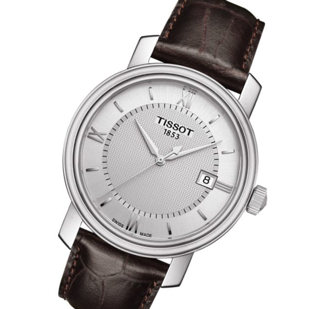 Tissot T Classic Bridgeport Silver Dial Brown Leather Strap Watch For Men - T097.410.16.038.00 Buy Now By Tissot