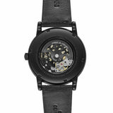 Emporio Armani Meccanico Automatic Skeleton Dial Black Leather Strap Watch For Men - AR60008 Buy Now By Emporio Armani