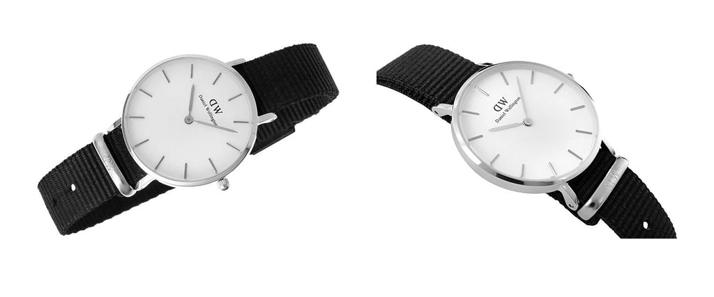 Daniel Wellington Classic Petite Cornwall White Dial Black NATO Strap Watch For Women - DW00100254 Buy Now By Daniel Wellington
