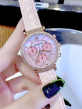 Swarovski Passage Chrono Pink Dial Pink Leather Strap Watch for Women - 5580352 Buy Now By Swarovski