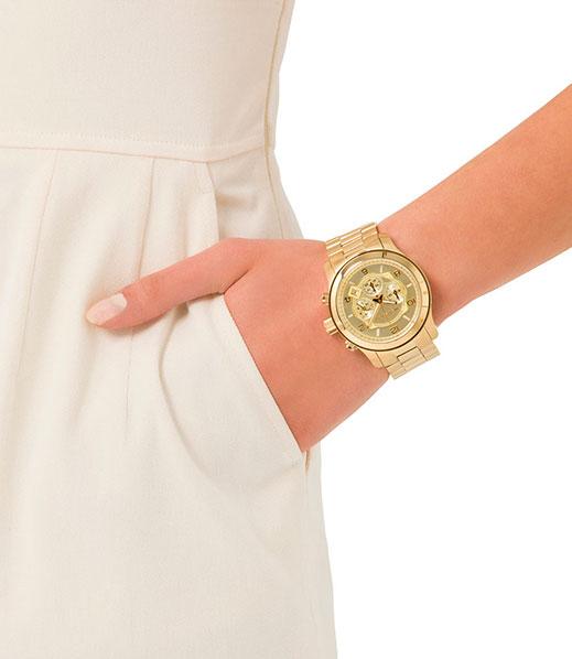 Michael Kors Brinkley Diamonds Gold Dial Gold Steel Strap Watch for Women - MK6187 Buy Now By Michael Kors