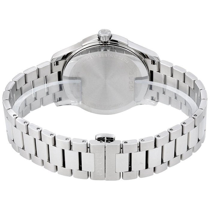 Gucci G Timeless Diamonds Mother of Pearl Blue Dial Silver Steel Strap Unisex Watch - YA126458 Buy Now By Gucci