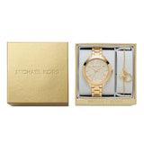 Michael Kors Slim Runway Crystals Gold Dial Gold Steel Strap Watch for Women - MK1046 Buy Now By Michael Kors