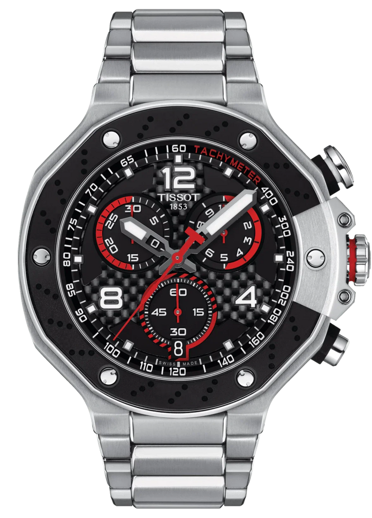 Tissot T Race Moto GP Limited Edition Chronograph Black Dial Silver Steel Strap Watch for Men - T141.417.11.057.00 Buy Now By Tissot