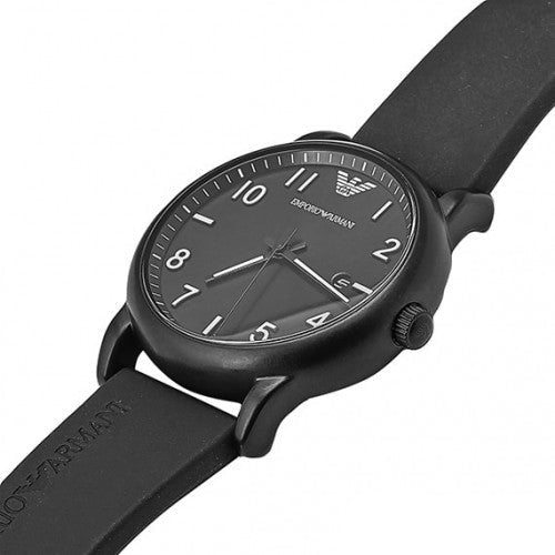 Emporio Armani Luigi Quartz Black Dial Black Silicon Strap Watch For Men - AR11071 Buy Now By Emporio Armani