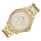Fossil Cecile Chronograph Gold Dial Gold Steel Strap Watch for Women - AM4482 Buy Now By Fossil