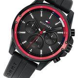 Tommy Hilfiger Mason Black Dial Black Rubber Strap Watch for Men - 1791793 Buy Now By Tommy Hilfiger
