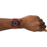 Fossil Retro Analog-Digital Black Dial Red Steel Strap Watch for Men - FS5897 Buy Now By Fossil
