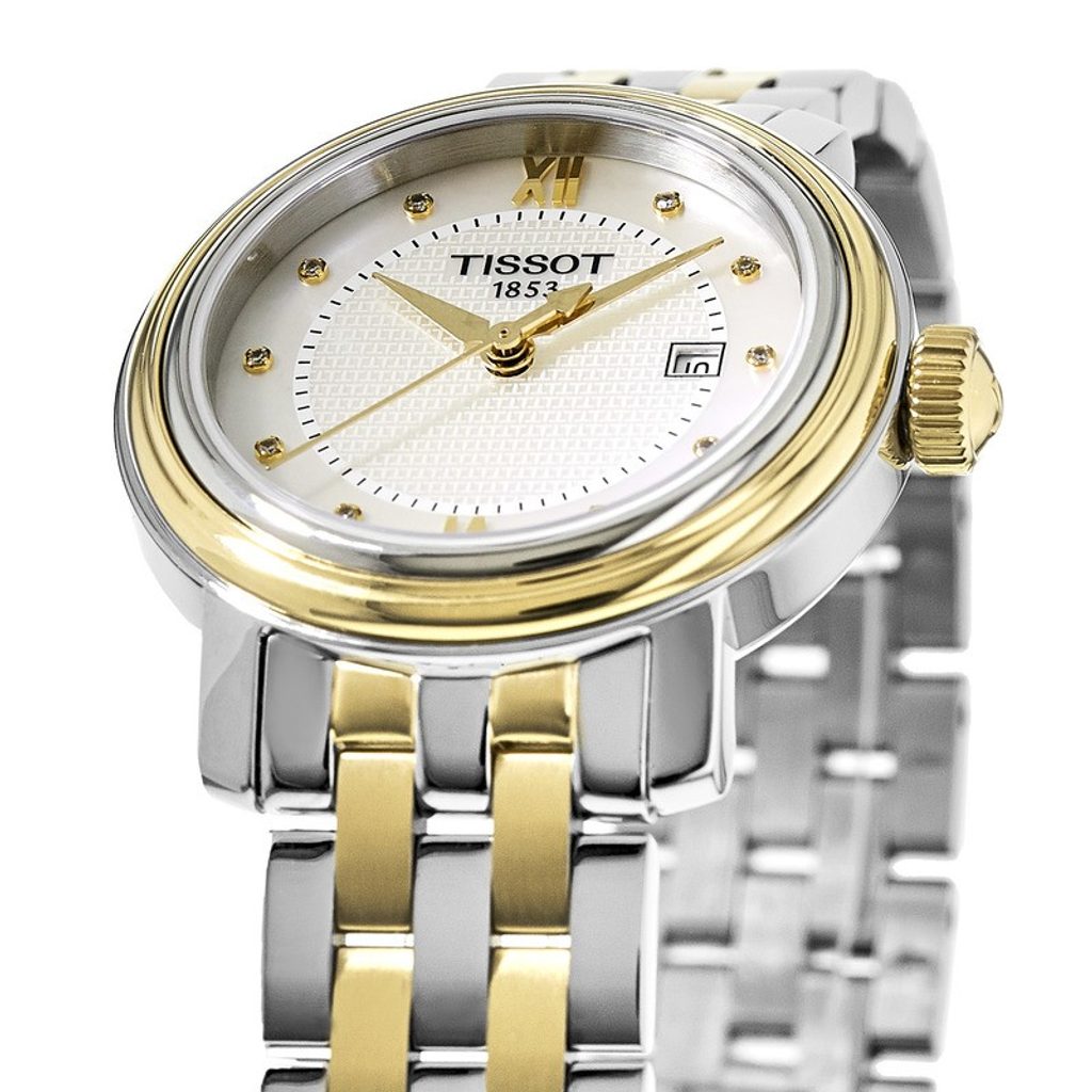 Tissot T Classic Bridgeport Mother of Pearl Dial Two Tone Steel Strap Watch For Women - T097.010.22.116.00 Buy Now By Tissot