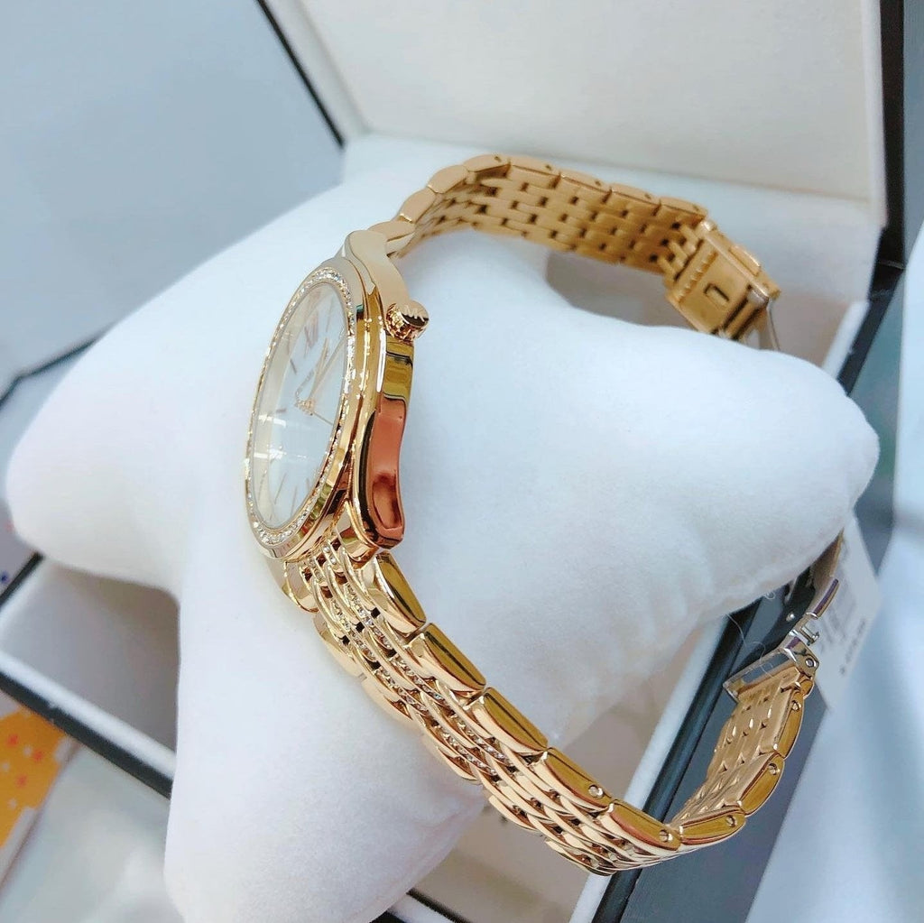 Michael Kors Mindy Three Hand White Dial Rose Gold Steel Strap Watch for Women - MK7078 Buy Now By Michael Kors