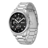 Hugo Boss View Chronograph Black Dial Silver Steel Strap Watch For Men - 1514008 Buy Now By Hugo Boss