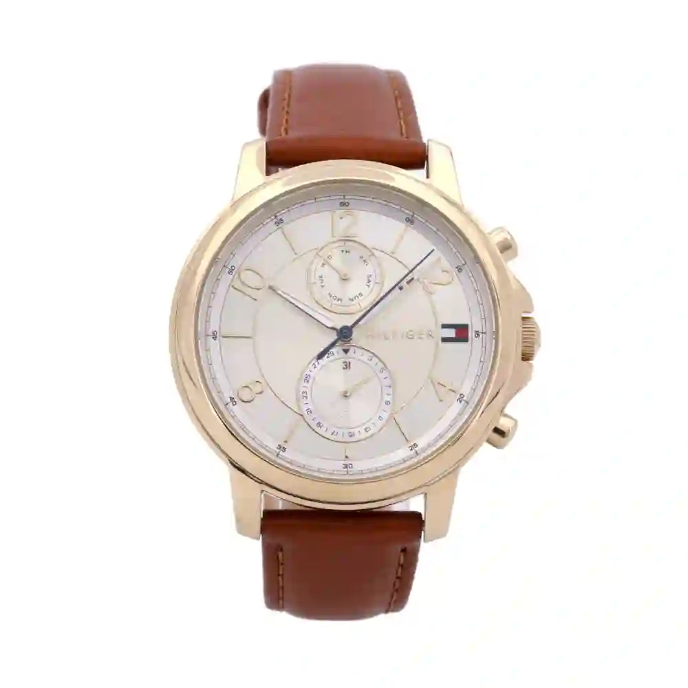 Tommy Hilfiger Claudia Rose Gold Dial Brown Leather Strap Watch for Women - 1781818 Buy Now By Tommy Hilfiger