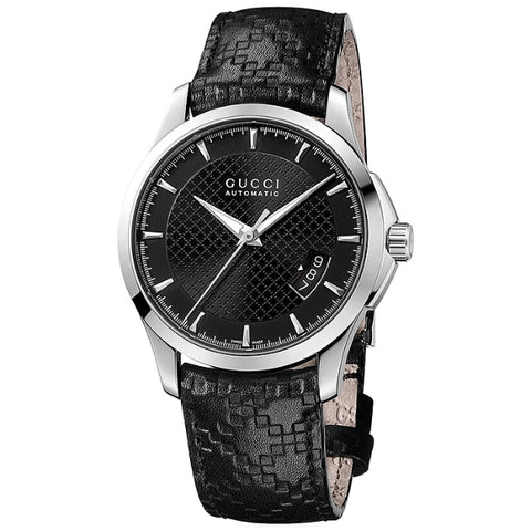 Gucci G Timeless Quartz Black Dial Black Leather Strap Watch for Men - YA126413 Buy Now By Gucci