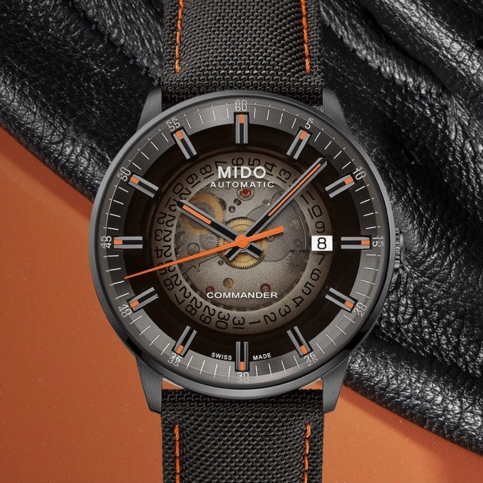 Mido Commander Automatic Gradient Black Dial Black Nylon Strap Watch For Men - M021.407.37.411.00 Buy Now By Mido