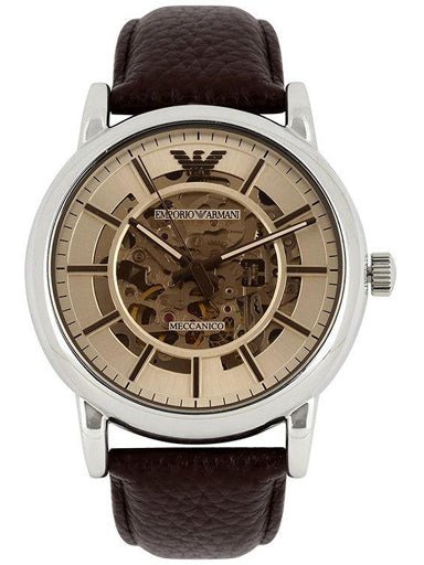 Emporio Armani Luigi Meccanico Brown Dial Brown Leather Strap Watch For Men - AR1982 Buy Now By Emporio Armani