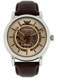 Emporio Armani Luigi Meccanico Brown Dial Brown Leather Strap Watch For Men - AR1982 Buy Now By Emporio Armani