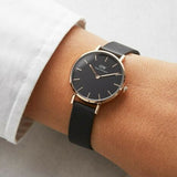 Daniel Wellington Petite Ashfield Black Dial Black Mesh Strap Watch For Women - DW00100245 Buy Now By Daniel Wellington