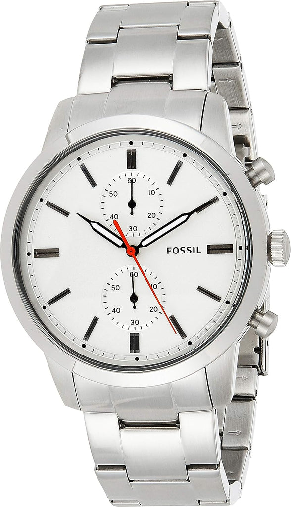 Fossil Townsman White Dial Silver Steel Strap Watch for Men - FS5346 Buy Now By Fossil