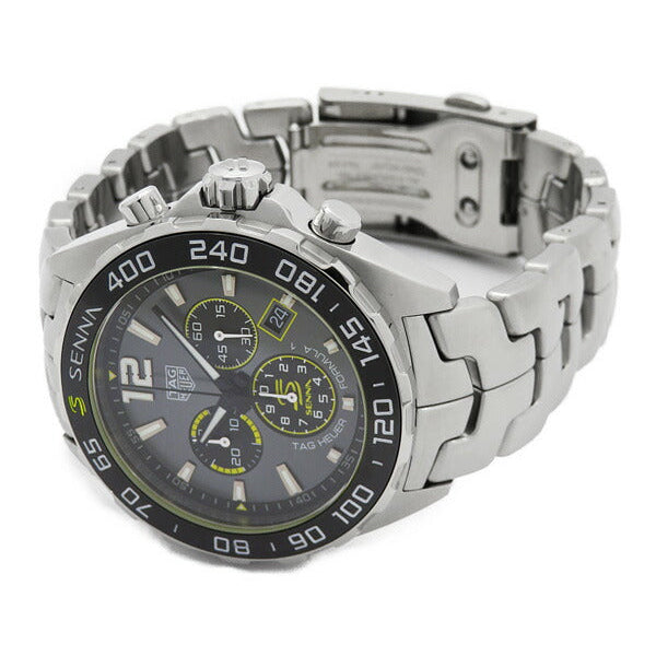 Tag Heuer Formula 1 Ayrton Senna Special Edition Grey Dial Silver Steel Strap Watch for Men - CAZ101AF.BA0637 Buy Now By Tag Heuer