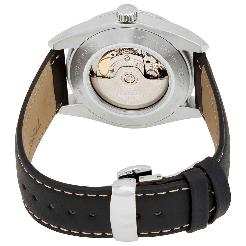 Tissot Gentleman Powermatic 80 Silicium Black Dial Black Leather Strap Watch For Men - T127.407.16.051.00 Buy Now By Tissot