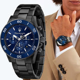 Maserati Competizione Chronograph Blue Dial Black Steel Strap Watch For Men - R8873600005 Buy Now By Maserati