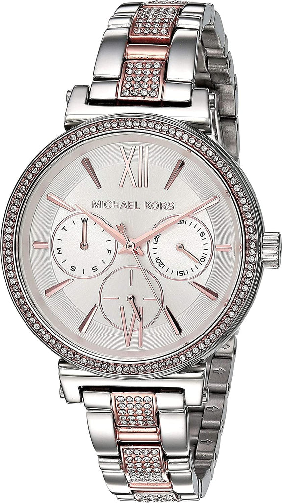 Michael Kors Sofie Chronograph White Dial Two Tone Steel Strap Watch For Women - MK4353 Buy Now By Michael Kors