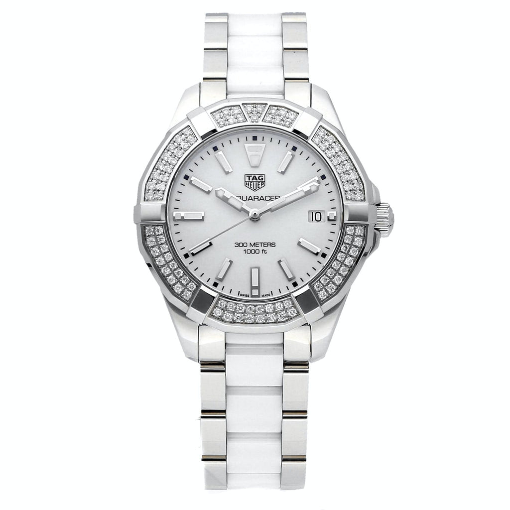 Tag Heuer Aquaracer Diamonds White Dial Two Tone Steel Strap Watch for Women - WAY131F.BA0914 Buy Now By Tag Heuer