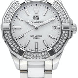 Tag Heuer Aquaracer Diamonds White Dial Two Tone Steel Strap Watch for Women - WAY131F.BA0914 Buy Now By Tag Heuer