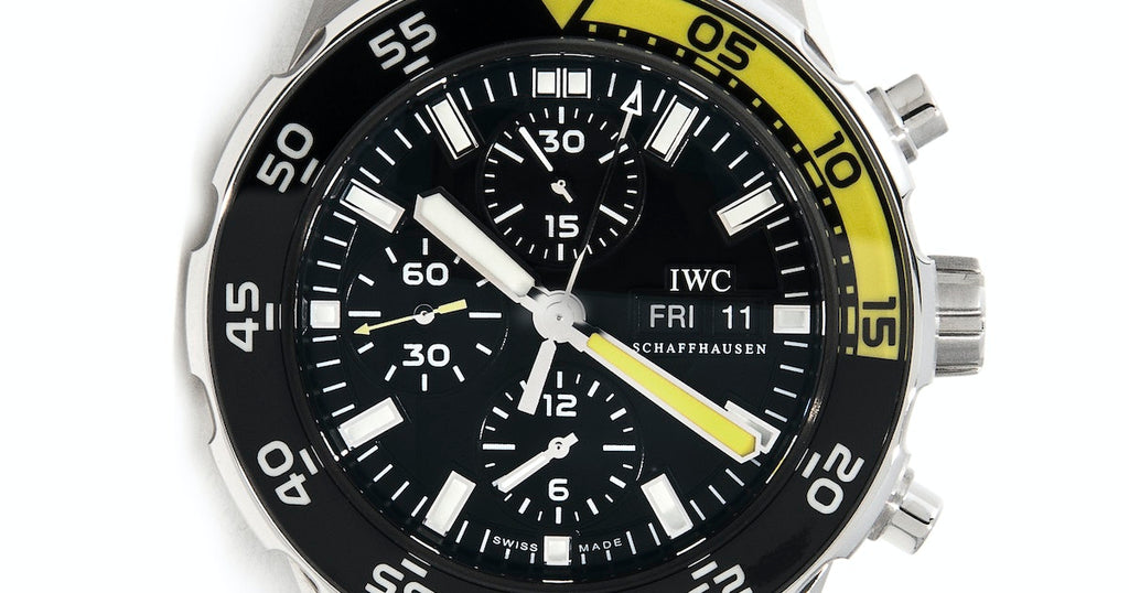 IWC Aquatimer Automatic Chronograph Black Dial Black Rubber Strap Watch for Men - IW376709 Buy Now By IWC
