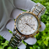 Fossil Dean Chronograph White Dial Silver Steel Strap Watch for Men - FS4795 Buy Now By Fossil