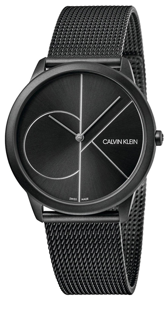 Calvin Klein Minimal Black Dial Black Mesh Bracelet Watch for Men - K3M5145X Buy Now By Calvin Klein