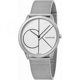 Calvin Klein Minimal White Dial Silver Mesh Bracelet Watch for Men - K3M5115X Buy Now By Calvin Klein