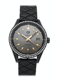 Tag Heuer Carrera Diamonds Anthracite Black Dial Black Leather Strap Watch for Women - WAR1115.FC6392 Buy Now By Tag Heuer