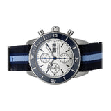 Breitling Superocean Heritage Chronograph 44 Ocean Conservancy Silver Dial Two Tone NATO Strap Watch for Men - A133131A1G1W1 Buy Now By Breitling