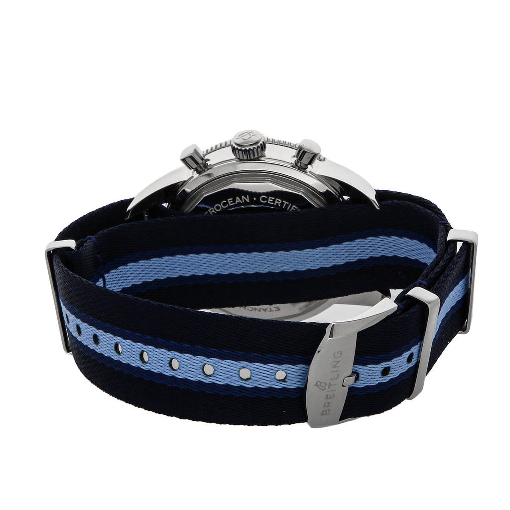 Breitling Superocean Heritage Chronograph 44 Ocean Conservancy Silver Dial Two Tone NATO Strap Watch for Men - A133131A1G1W1 Buy Now By Breitling