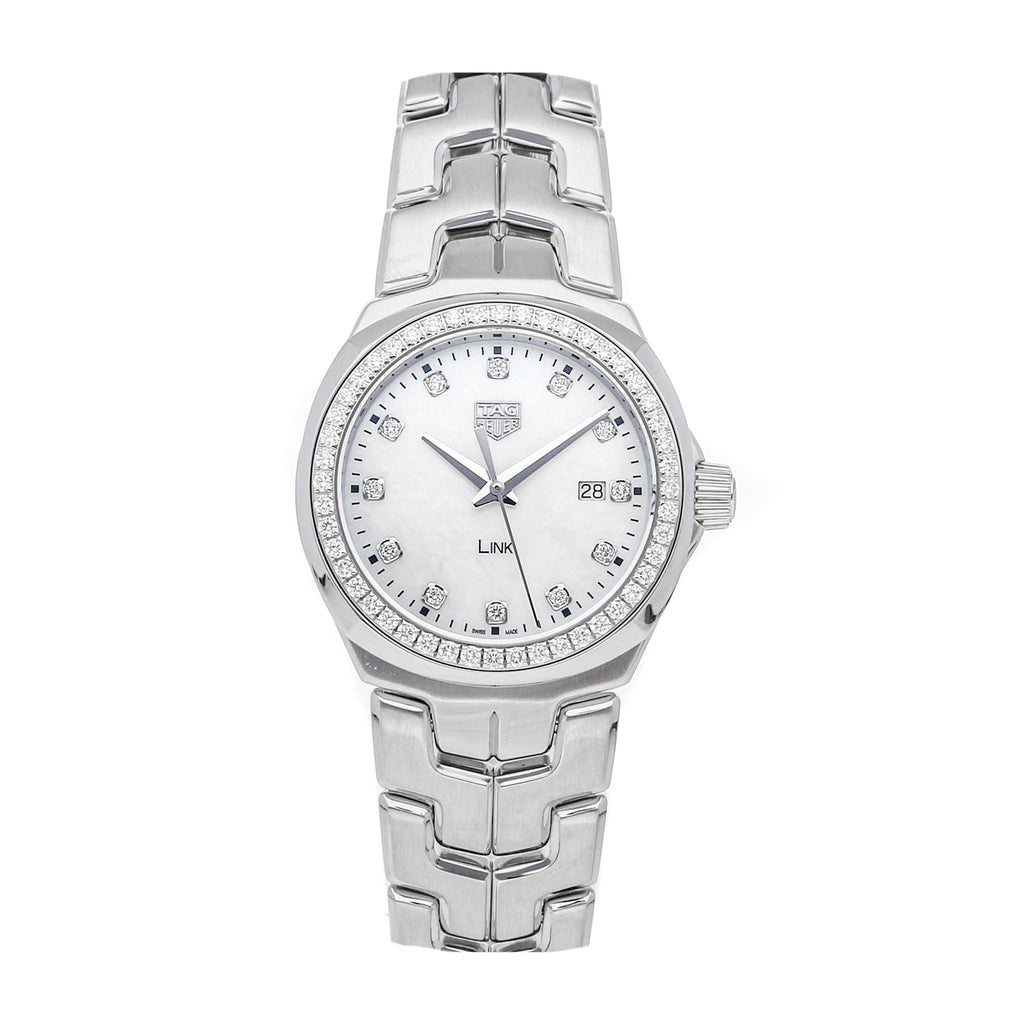 Tag Heuer Link Quartz Diamonds Mother of Pearl Dial Silver Steel Strap Watch for Women - WBC1316.BA0600 Buy Now By Tag Heuer