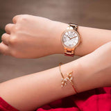 Fossil Virginia White Dial Rose Gold Steel Strap Watch for Women - ES3284 Buy Now By Fossil