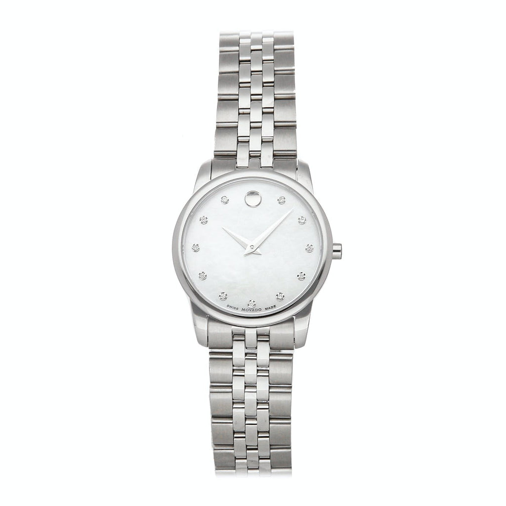 Movado Museum Classic Mother of Pearl Dial Silver Steel Strap Watch For Women - 0606612 Buy Now By Movado
