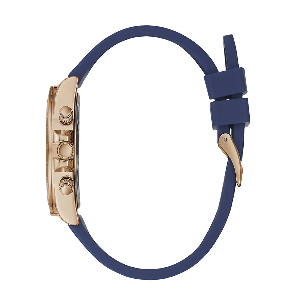 Guess Eclipse White Dial Blue Rubber Strap Watch for Women - GW0315L2 Buy Now By Guess